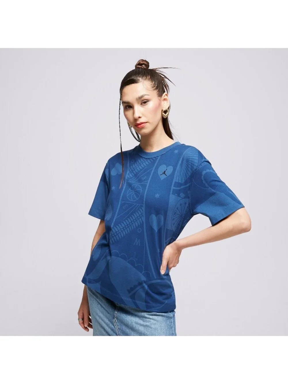 Nike Women's Jordan Flight Graphic T-Shirt Blue Size S NEW WITH TAGS!